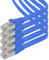 Cavo di rete piatto Cat.7 Gigabit Ethernet Lan (RJ45), 10Gbit/s, compatibile con Cat.5 –Cat.5e – Cat.6 Blu / 5 pz 0,25 m