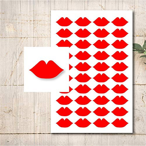 40 Lippen Sticker Aufkleber Farbauswahl