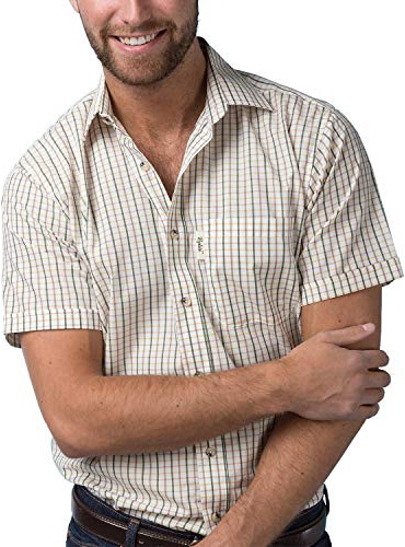Rydale Mens Short Sleeved Shirt Tattersall Green