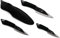 KOSxBO® 3er Darts Wurfmesser Scorpion King schwarz Edition hochwertige Kunai Messer inkl Nylon Scheide und Taktische Trageschlaufe - Gürtelmesser - Throwing Knife- Knives