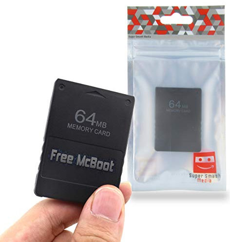 SuperSmashMedia® - Free McBoot FMCB 1.966 PS2 Memory Card 64MB (For Sony PlayStation 2 & PS2 Slim) [Black]