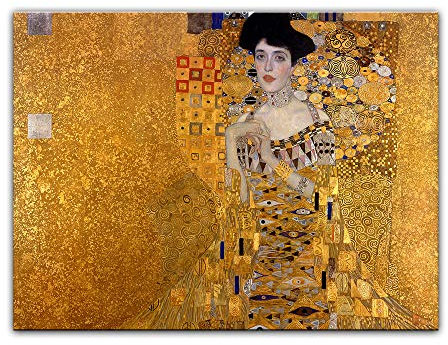 Kunstdruck Poster - Gustav Klimt Adele Bloch - Bauer I 80x60 cm ca. A1 - Alte Meister Bild ohne Rahmen