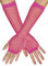 Das Kostümland Netz Handschuhe New York Lang - Neon Pink