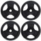 TnP Distribution Standard 1 TriGrip Weight Plates Rubber Coated Cast Iron Weights Plate Set – Tri Grip Radial – 1.25kg 2.5kg 5kg 10kg 15kg 20kg 25kg TriGrip Disc (15KG Quad)