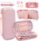 BRHE Switch Lite Tasche Hülle Zubehör Set , Hartschalen Aufbewahrungstasche Reise-Set mit harter Schutzhülle, Bildschirmschutz und Daumengriffkappen für Nintendo Switch Lite Konsole 9-in-1, Rosa