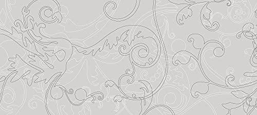 Architects Paper Fototapete barock Grau | Weiß OrnamentArt Wohnzimmertapete | Atelier 47 6.00 m x 2.70 m Grau Weiß Schwarz