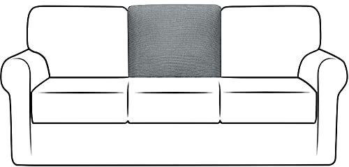 NLCYYQ Housse De Dossier De Canapé Housse De Coussin en T De Dossier avec Cordon De Serrage Antidérapant Housses De Coussin De Dossier Remplacement (Gris Clair,Rectangle)