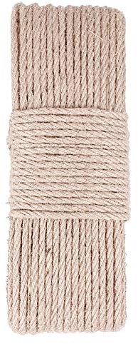 Faderr Cat Natural Sisal Rope for Scratching Post Tree Replacement, 4/6mm Sisal Rope for Repairing, Recovering or DIY Scratcher(size:4mmx10m)