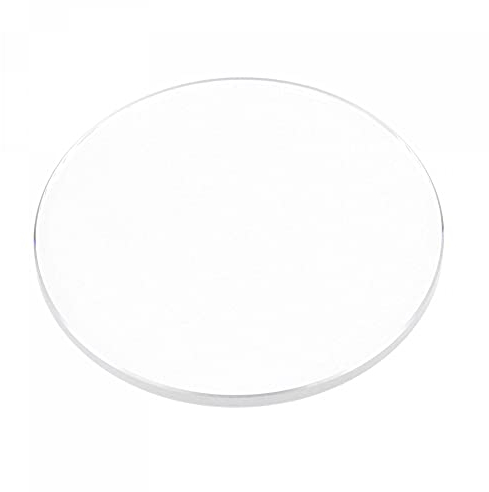 sourcing map Cristal de reloj Lente de cristal de zafiro redondo plano 29mm Dia. Piezas de repuesto de 1,5 mm de grosor, transparente