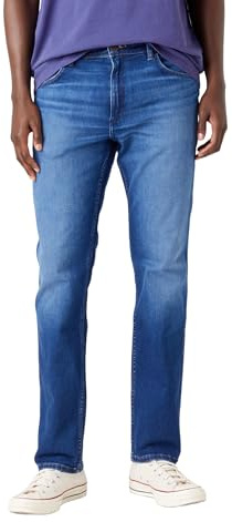 WRANGLER Herren Jeans Greensboro Regular Fit Herrenhose Straight Blau W30 - W42