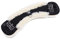 Werner Christ ® Western Lammfell Kleinpferdegurt anatomischer Western-Sattelgurt mit konkaver Sichelform, echtes Fell, Westerngurt in schwarz-Natur in 30 cm