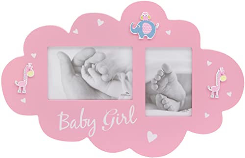 Maturi Cadre photo nuage photo chambre d'enfant rose bébé 40 x 26 cm