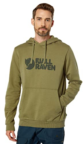 Fjällräven Herren Logo Hoodie M Sweatshirt, Olivgrün Hell, M EU