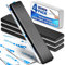 Grtard 4 Pack Neodymium Magnets, Strong Magnet, 60 x 10 x 3 mm Rare Earth Magnets, Extremely Powerful Bar, Fridge Magnetic Strips with Double-sided Adhesive for Multi-Use (4 Pack Black)