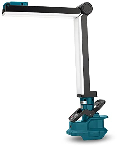 30W 2400LM LED-Arbeitsleuchte für Makita 18V Li-Ionen-Akku, YEX-BUR Clip-On-Leuchte Klappleuchte Außenscheinwerfer mit USB-Ladeanschluss, Haken Große Taschenlampe für Autoreparatur, Camping, Notfall