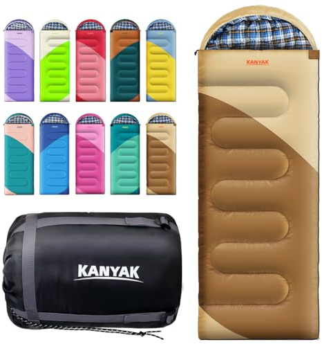 KANYAK Warmer, Leichter, komprimierbarer Umschlag, Schlafsack für Wandern, Trekking, Rucksackreisen und Camping im Frühling, Sommer, Herbst, Freunde, Liebhaber oder heimlos