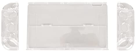 Gamepad-Schutzhülle, Durchsichtige Spielekonsolenhülle, Geteilte, Andockbare, Stoßfeste Gamepad-Schutzhülle für Switch OLED 2021