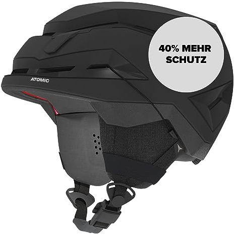 ATOMIC BACKLAND Skihelm leicht & sicher - Black - Größe XL - Maximale Stoßdämpfung - Active Aircon Belüftungssystem - 3D Ear Pads + 360° Fit System für perfekten Sitz - Kopfumfand 63-65 cm