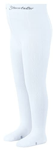Sterntaler Unisex Kinder Kleinkind Strumpfhose Uni, Weiß, 116