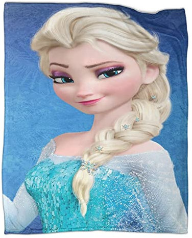ELSA & Anna Kuscheldecken,Decke Auf Mikrofaser, Frozen ELSA 3D-Digitaldruck Kuscheldecke, Flanelldecke, Weich Wohndecke, Sofadecke Decke Für Kinder Jungen Erwachsene 60x80inch(150x200cm)