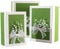 Grüne rechteckige Geschenkbox mit Organza-Riboon-Schleife, 3-teiliges grünes quadratisches Blumen-Geschenkset (groß/mittelgroß), geeignet für Blumen, Geschenke Aller Art