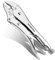 WORKPRO Locking Pliers, 10-inch Curved Jaw Vice Grips Pliers, Chromium-Vanadium Steel Locking Pliers with Wire Cutter, Locking Adjustable Vise Grips for Clamping Twisting Welding