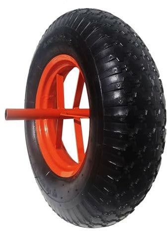 EURO VANADIUM - Roue de Brouette 380 x 80 mm - Roue Brouette 4.80 4.00-8 - Roue de Brouette Gonflable, Axe 20 mm, Chambre à Air Brouette Incluse - Tout Terrain, Solide et Durable