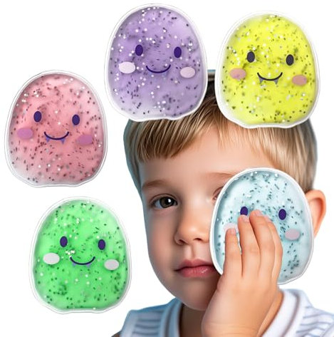 Kinder-Eisbeutel für heiße und kalte Kühle, weiche, Eisbeutel Boo Boo Boo mit lustigem Tier-Design, Kinder-Gel-Perlenwickel.