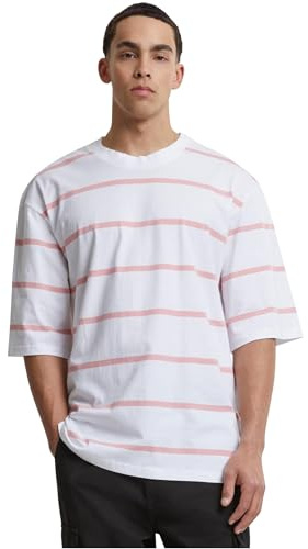 Urban Classics Herren T-Shirt Oversized Sleeve Modern Stripe Tee, Oversized T-Shirt für Männer, gestreift, erhältlich, Größen S-XXL