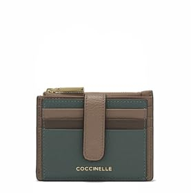 Coccinelle Metallic Tricolor Damen, Grün/Warm Taupe/Coffee, Taglia Unica