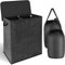 NUCAZA 145L Double Laundry Basket with Lid & Removable Laundry Bags – 2 Compartments for Sorting, Washing Basket for Laundry, Foldable Laundry Hamper/Bin, Wash Basket, Large Laundry Baskets Dark Grey
