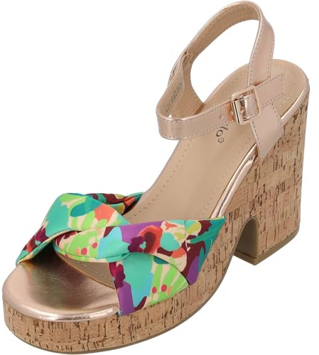 Palado Damen Keilsandaletten Evanie – modische Sandalen - elegante Sommerschuhe - bequeme Pumps mit verstellbaren Riemen