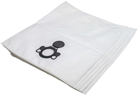 vhbw 5x Staubsaugerbeutel kompatibel mit Mirka 415 | 915 M, 915 L Staubsauger - Mikrovlies, 27cm x 21,5cm Weiß
