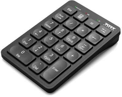 Port Connect Nummernblock PC Bluetooth wiederaufladbar USB-C Slim schwarz