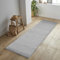Jimri Flauschiger Teppich Läufer - Hochwertiger Kurzflor für Zuhause, Büro, Küche, Eingang, Flur, Wohnzimmer - Maschinenwaschbar - Rutschfester Teppich Waschbar - 60x110 cm - Silber