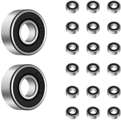 ANGEEK 10 Stück 624-2RS Kugellager 4 mm x 13 mm x 5 mm,Vorgeschmiert,Doppeldichtung, 624RS Rillenkugellager