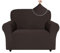 Easy-Going Stretch Sesselbezug, Rutschfester Sofa Überzug für Hund Katze, Stilvoller Jacquard Couch Überzug Bezug, Küchensofa Couch Cover, 1 Stück Sesselhusse Sesselschoner mit Armlehnen, Schokolade