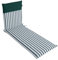 LILENO HOME Sonnenliege Auflage als [1er Set - Rollliege] in Streifen Dunkelgrün - Uni Dunkelgrün - Gartenliegen Auflage für Strandliege - Polster Auflage für Gartenliege (190x60x5cm) Malt