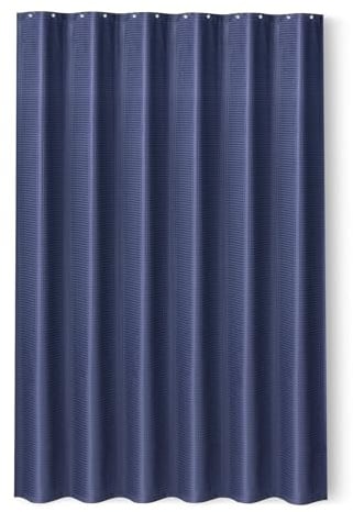 Amazon Basics Rideau de Douche en Polyester de Style Moderne, à séchage Rapide, 183 x 183 cm, Bleu Marine