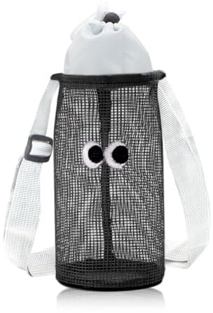 CHEERYMAGIC Water Bottle Carrier Bag, Portable Water Bottles Holder with Adjustable Strap Mesh Drinks Bottle Sling Outdoor Accessories for Walking Hiking Travelling Camping A7YJSBD