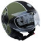 Italfodere - Casco Moto Jet - Verde - Omologato ECE per Uomo e Donna - Confortevole e Leggero - Visiera Antigraffio - Protezione Scooter/Moto - Design Elegante - Made in Italy - TG L