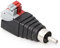 Speaker Wire A/V Cable To Audio Male Connector Adapter Jack Press Terminal Useful
