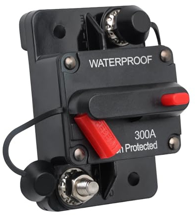 APIELE Schutzschalter mit Manuellen Reset Sicherungshalter 300A DC12-48V Auto Leistungsschalter Wasserdicht für Auto Boot-Trollmotor Marine