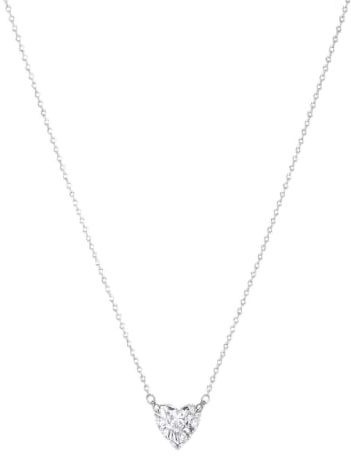 FANCIME 0,3-0,5 Ct Herz Lab-Grown Diamant Solitär Anhänger Kette aus Solide 14K Gelb/Weiß Gold (D-E Farbe, VS Clarity) Feiner Schmuck Jahrestag Geburtstag Geschenke für Damen Frauen Sie