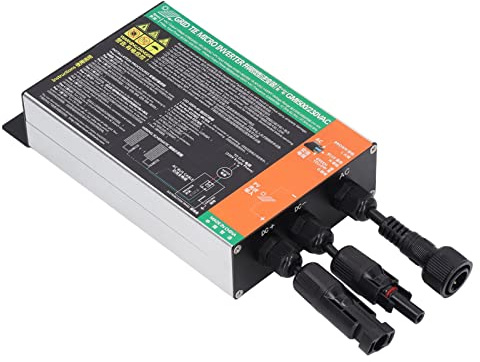 Hochleistungs-Solar-Mikro-Wechselrichter 500 W mit Netzanschluss 230 V Sinus für Kleine Solaranlagen. Langlebige Aluminiumlegierung IP55
