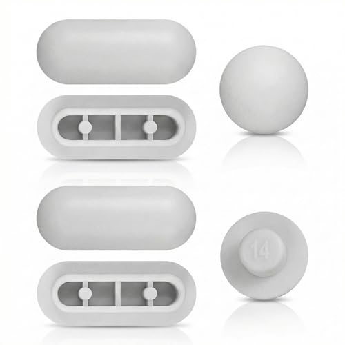 Hopzab 6 PCS Toilet Seat Bumper Set Universal Noise Damping Bumper Replacement Cushioning Pads Gasket Buffer Set Toilet Lid Accessories for Most WC Seat (Grey)