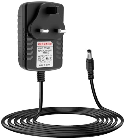 24V 2A Power Supply, AC Adapter 100-240v 50 60hz Charger for Keyboard | 24V DC Power Supply Adapter with 5.5 * 2.5mm for LED Strip Light CCTV Camera Speaker Label Makers Video Beamer Pumps