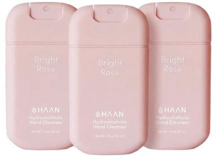 HAAN Befeuchtendes Handgel-Spray mit Aloe Vera (3er-Pack) – 3 Einheiten pro Duft: Bright Rose