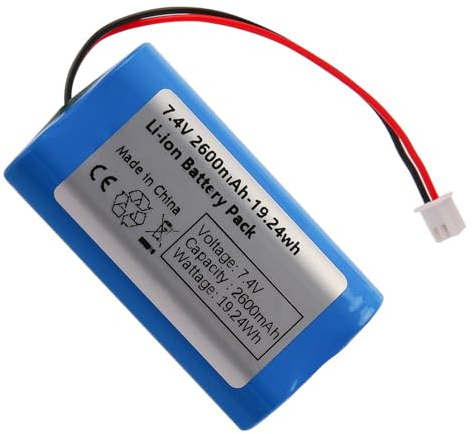 7.4V 2600mAh Rechargeable Lithium-ion Battery with XH2.54 Connector for DIY Electronics, Toys, Flashlights, Remote Controls & Bluetooth Devices
