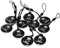 Timeskey NFC Tag 10 NFC Keyfob Ntag215 Chip 504 Bytes Speicher/Kompatibel Mit Amiibo Tagmo/Classic Schwarz/NFC Tags Kristallines Harz Material